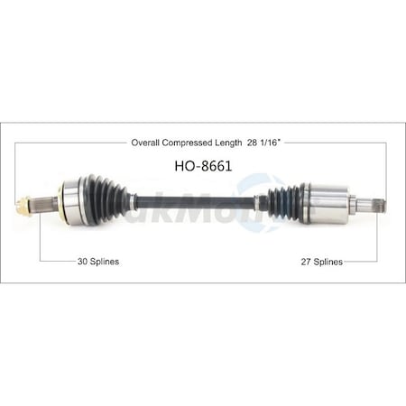 Surtrack Axle New Cv Axle Shaft, HO-8661 HO-8661